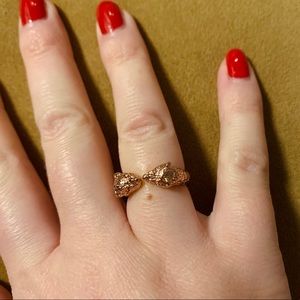 Pamela Love rose gold bear ring size 5
